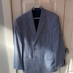 Ralph Lauren Men's Navy Checkered Blazer